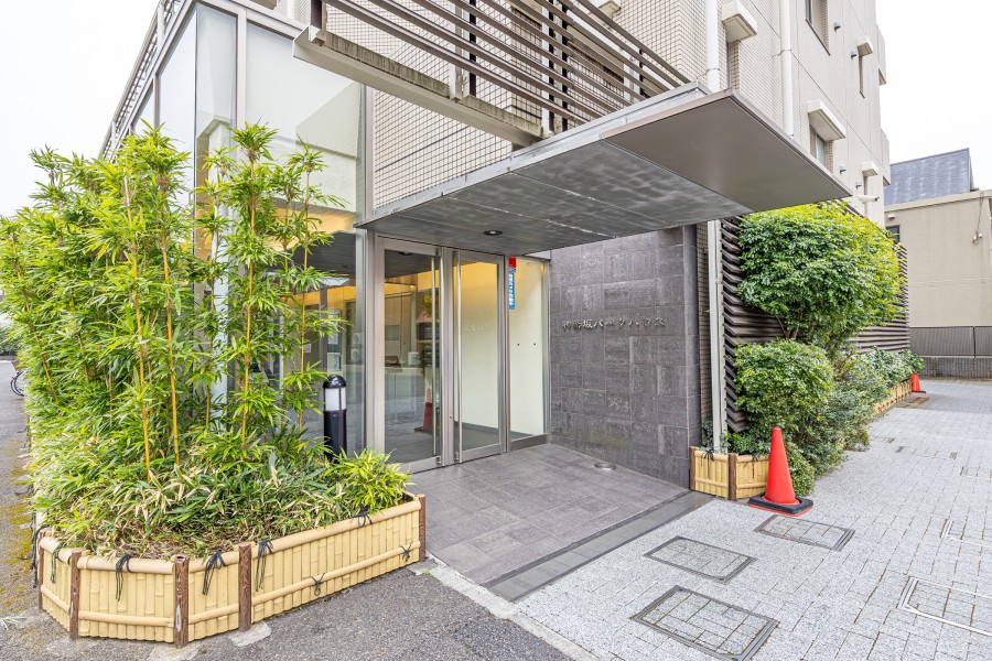 エントランスへと続く明るくゆとりあるアプローチです。都市に暮らすからこそ必要な、心を癒やす植栽の自然の緑が出迎えてくれます。